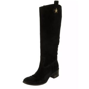 Gucci star western boots 37.5 black suede